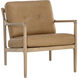 Gilmore Light Oak / Sahara Camel Leather Lounge Chair